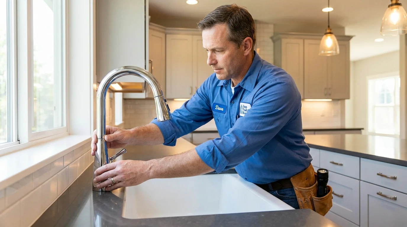 Kitchen faucet installation by Johns Plumbing LLC in Milroy